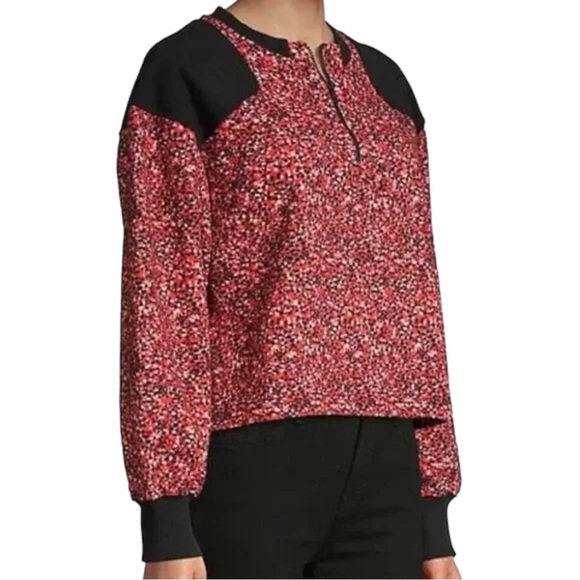 Women’s Rebecca Minkoff Red Floral Sara Sweatshirt pullover SZ XS - Picture 7 of 16